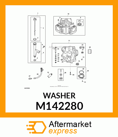 WASHER, WASHER (GOVERNOR CRANK) M142280