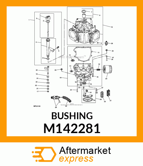 BUSHING, BUSHING, GOVERNOR CRANK M142281