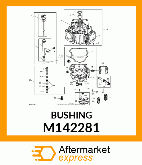 BUSHING, BUSHING, GOVERNOR CRANK M142281