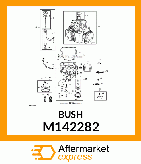 BUSHING, BUSHING, GOVERNOR CRANK M142282