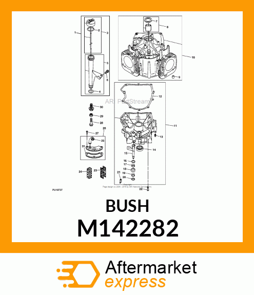 BUSHING, BUSHING, GOVERNOR CRANK M142282