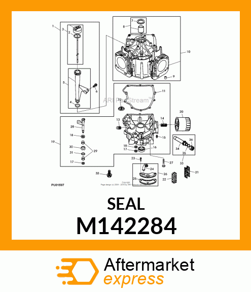 SEAL, GOVERNOR SHAFT M142284