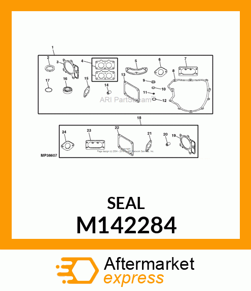 SEAL, GOVERNOR SHAFT M142284