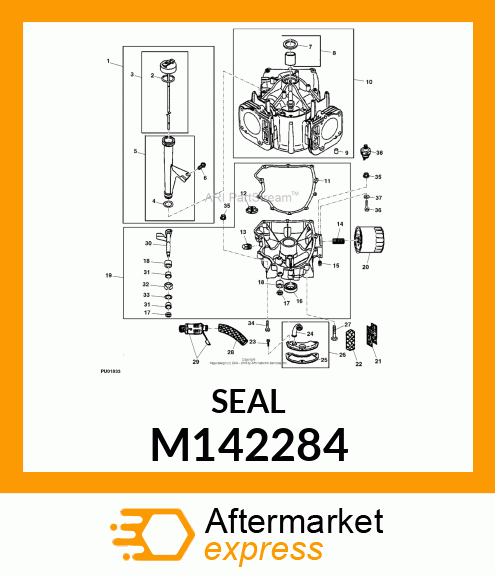 SEAL, GOVERNOR SHAFT M142284