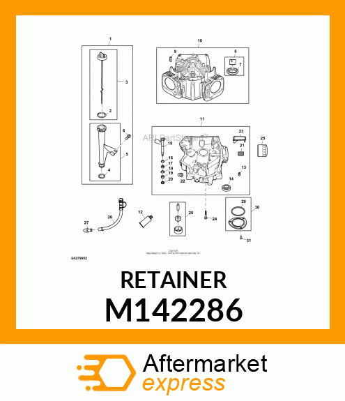 RETAINER, RETAINER, E M142286