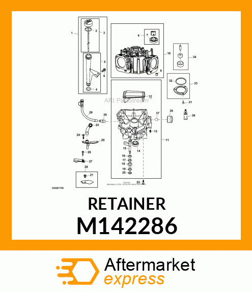 RETAINER, RETAINER, E M142286