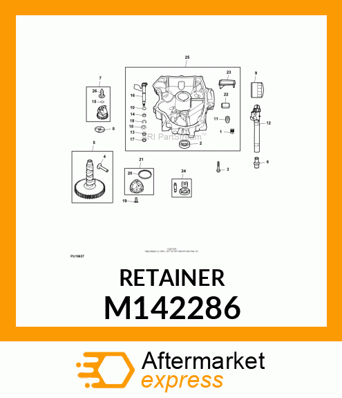 RETAINER, RETAINER, E M142286