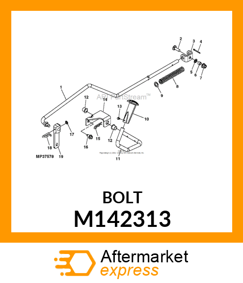 SCREW, M8 X 1.25 X 16 THREAD ROLLIN M142313