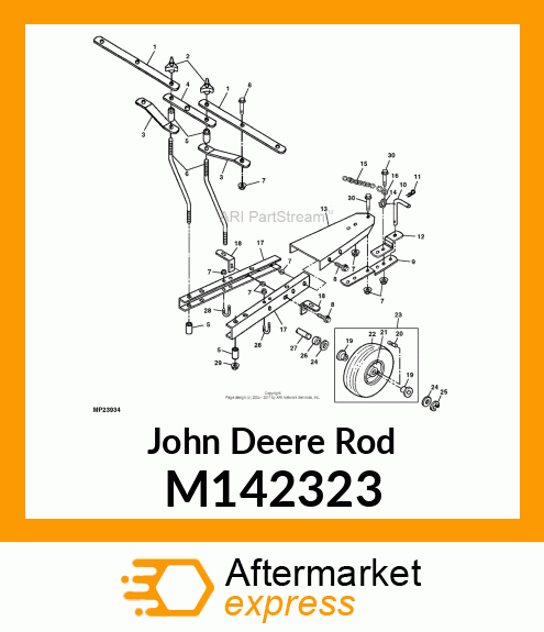 ROD, BOOM SUPPORT (M135108) M142323