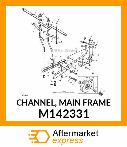 CHANNEL, MAIN FRAME M142331