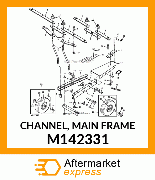 CHANNEL, MAIN FRAME M142331