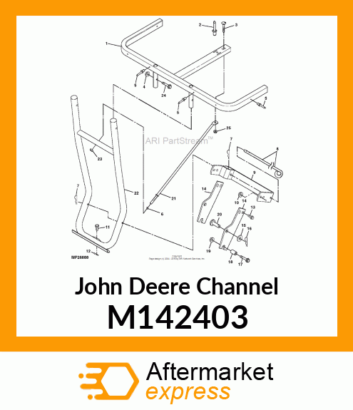 CHANNEL, FRAME RECEIVERU M142403