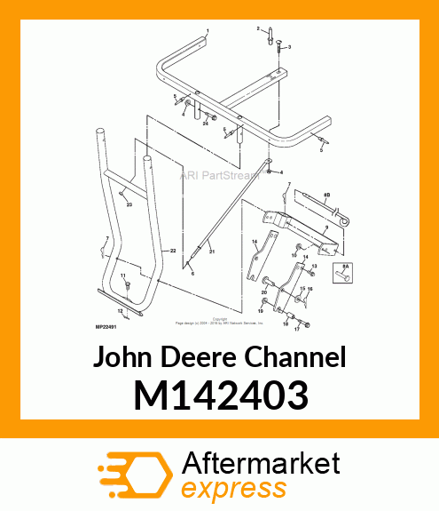 CHANNEL, FRAME RECEIVERU M142403