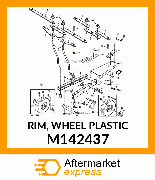 RIM, WHEEL PLASTIC M142437