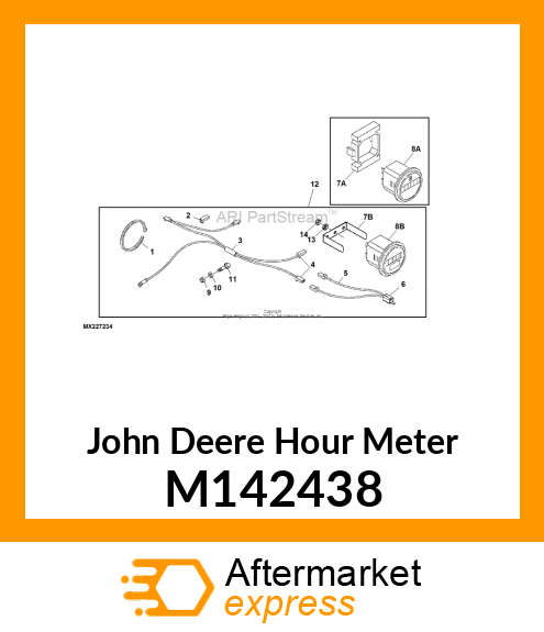 HOUR METER, HOURMETER, 12V ROUNDLC M142438