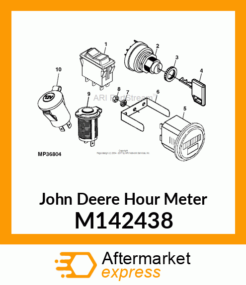 HOUR METER, HOURMETER, 12V ROUNDLC M142438