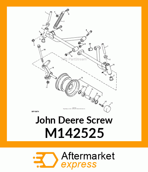 SCREW, HEX FLANGE M12X1.75X173 10.9 M142525