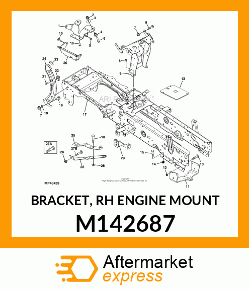 BRACKET, RH ENGINE MOUNT M142687