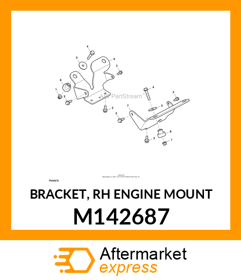 BRACKET, RH ENGINE MOUNT M142687