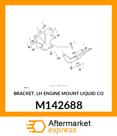 BRACKET, LH ENGINE MOUNT LIQUID CO M142688