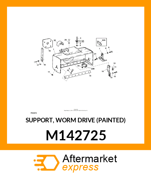 SUPPORT, WORM DRIVE (PAINTED) M142725