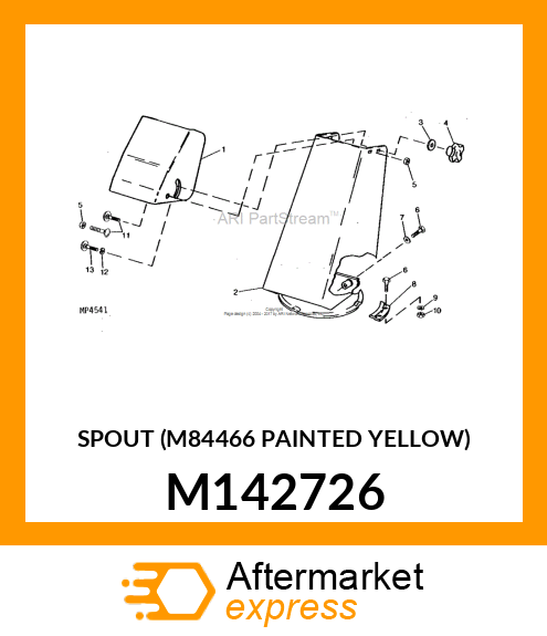 SPOUT (M84466 PAINTED YELLOW) M142726