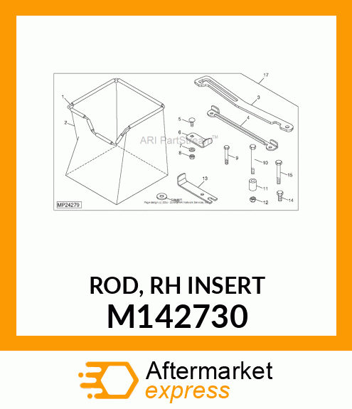 ROD, RH INSERT M142730