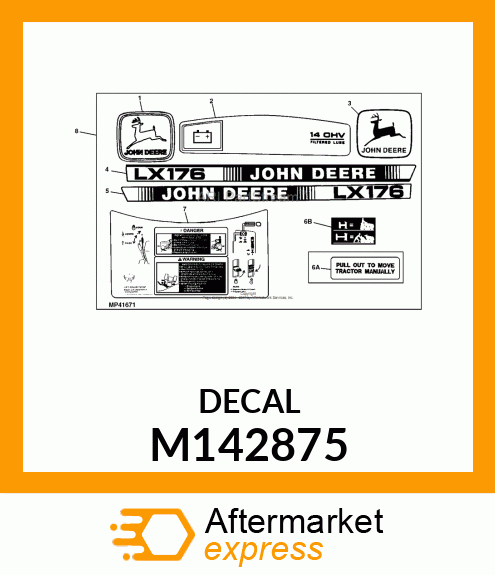 LABEL, DANGER/WARNING (HYDRO) M142875