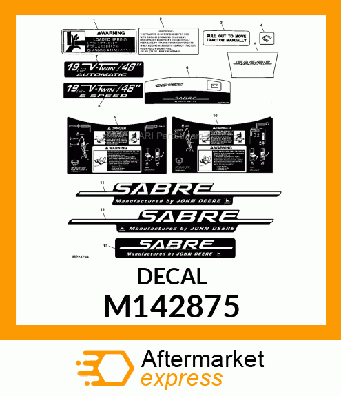 LABEL, DANGER/WARNING (HYDRO) M142875