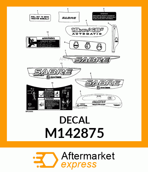 LABEL, DANGER/WARNING (HYDRO) M142875