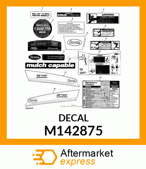 LABEL, DANGER/WARNING (HYDRO) M142875