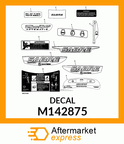 LABEL, DANGER/WARNING (HYDRO) M142875