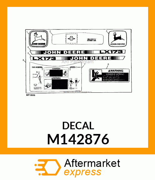 LABEL, DANGER/WARNING (GEAR) M142876