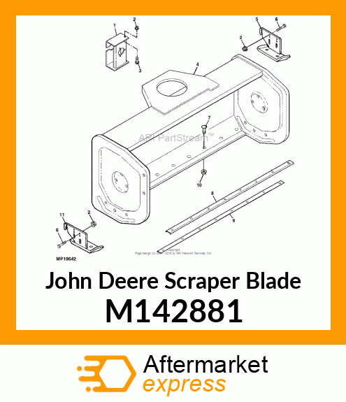 BLADE, SCRAPER (FLAT)(PAINTED) M142881