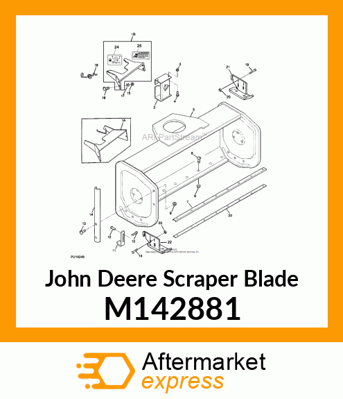 BLADE, SCRAPER (FLAT)(PAINTED) M142881