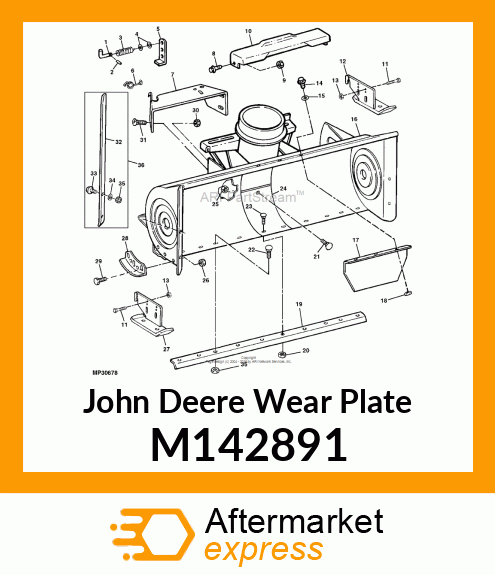 WEAR PLATE, PLATE, WEAR (PAINTED) M142891