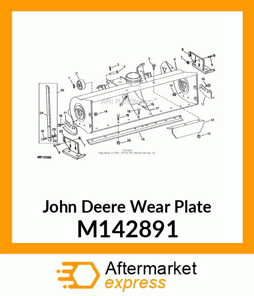 WEAR PLATE, PLATE, WEAR (PAINTED) M142891