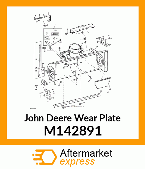 WEAR PLATE, PLATE, WEAR (PAINTED) M142891