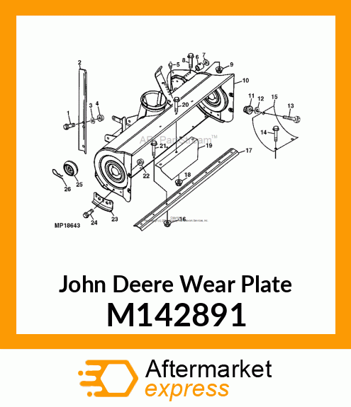 WEAR PLATE, PLATE, WEAR (PAINTED) M142891