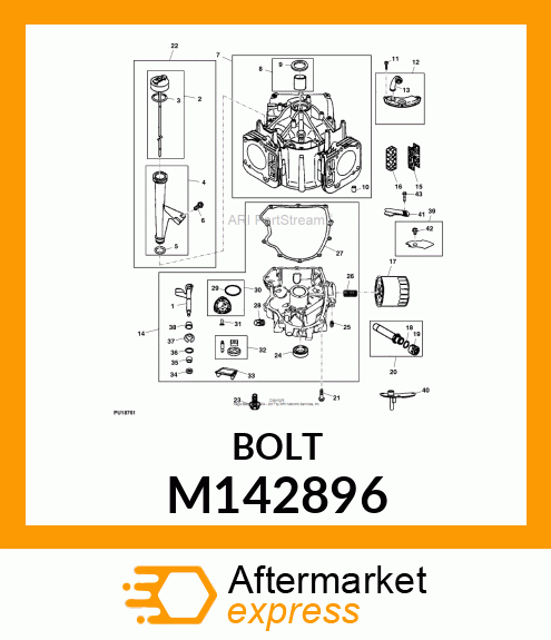 SCREW (CRANKCASE SUMP/COVER) M142896