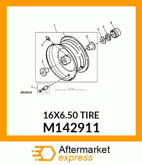 TIRE, 16X6.50 M142911