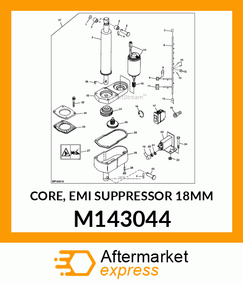 CORE, EMI SUPPRESSOR 18MM M143044