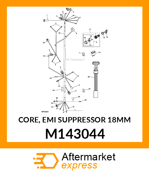 CORE, EMI SUPPRESSOR 18MM M143044