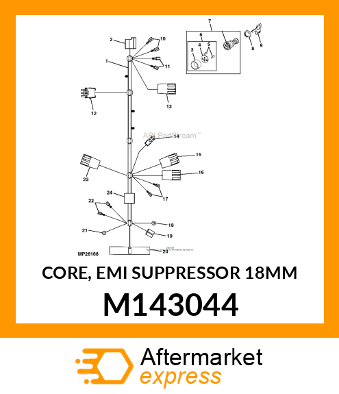 CORE, EMI SUPPRESSOR 18MM M143044