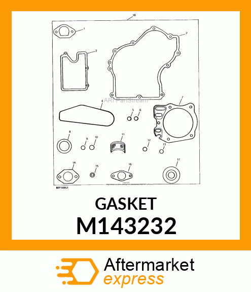 GASKET, CRANKCASE COVER M143232