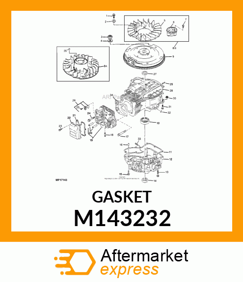 GASKET, CRANKCASE COVER M143232