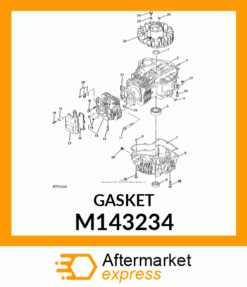 GASKET, CRANKCASE COVER M143234