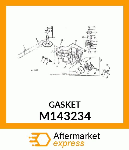 GASKET, CRANKCASE COVER M143234