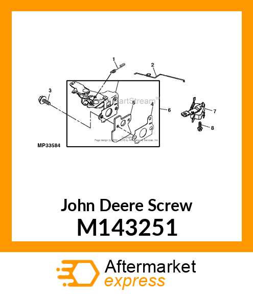 SCREW, BREATHER PASSAGE COVER M-143251