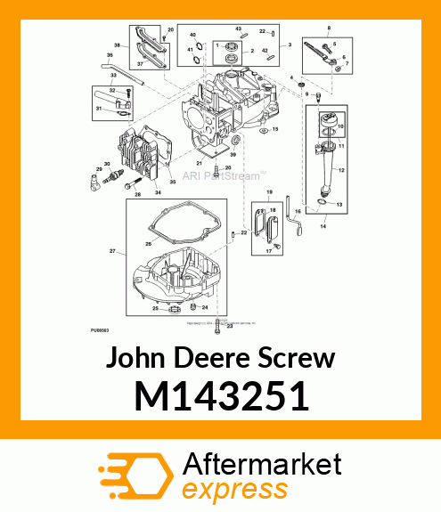 SCREW, BREATHER PASSAGE COVER M-143251